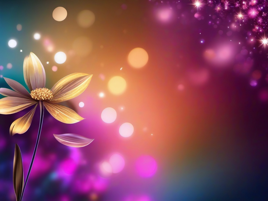 Flower Glitter Background  