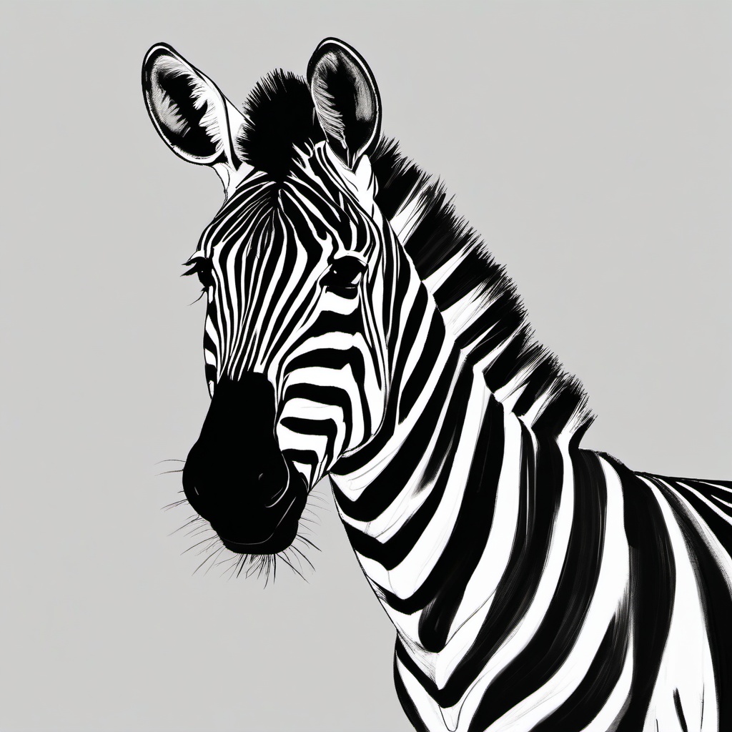 sketch of a zebra  minimal rough sketch scribbles,doodles,black and white