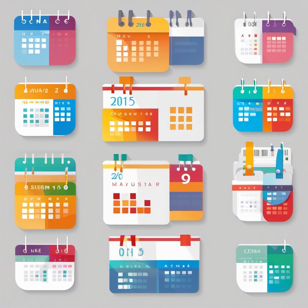 Calendar Date Icon - Calendar date icon for scheduling and dates,  color vector clipart, minimal style