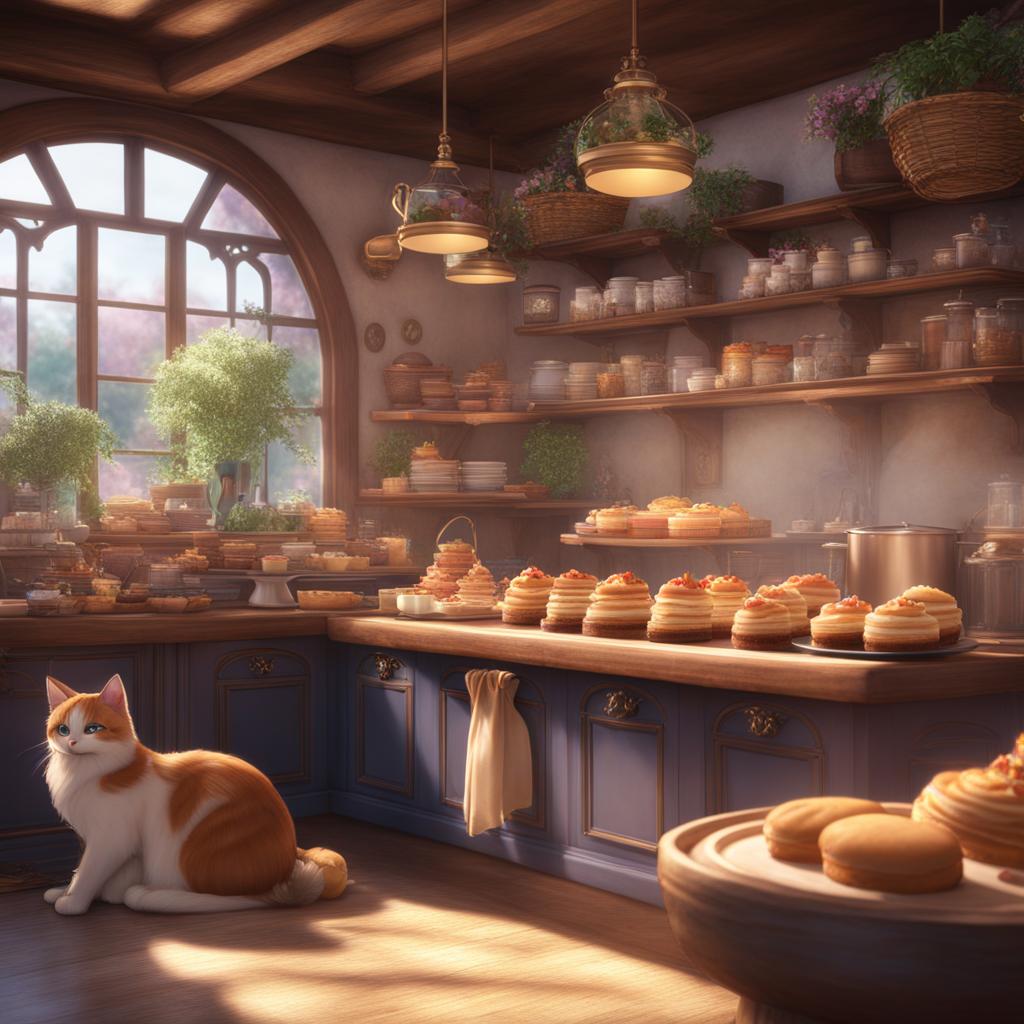 nekopara,chocola and vanilla,baking delectable pastries with their unique feline flair,a cozy patisserie kitchen detailed matte painting, deep color, fantastical, intricate detail, splash screen, complementary colors, fantasy concept art, 8k resolution trending on artstation unreal engine 5