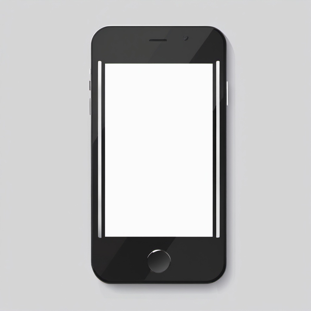 Smartphone clipart - Modern smartphone with a touchscreen, ,vector color clipart,minimal