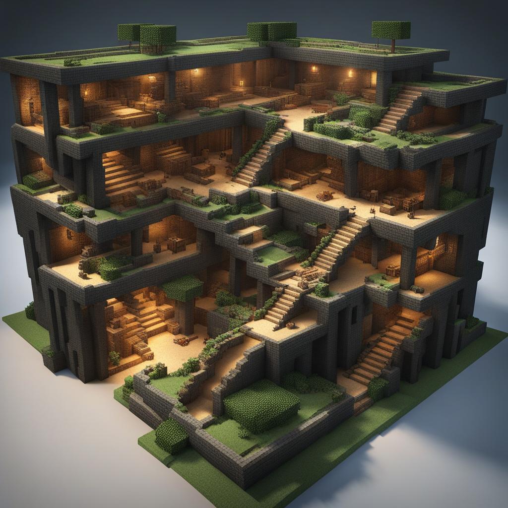 subterranean city for surviving the apocalypse - minecraft house design ideas 