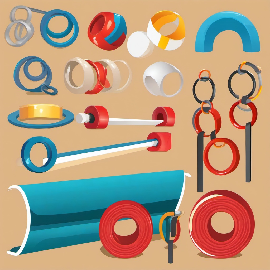 Sport clipart - gymnastic rings and mat  vector clipart