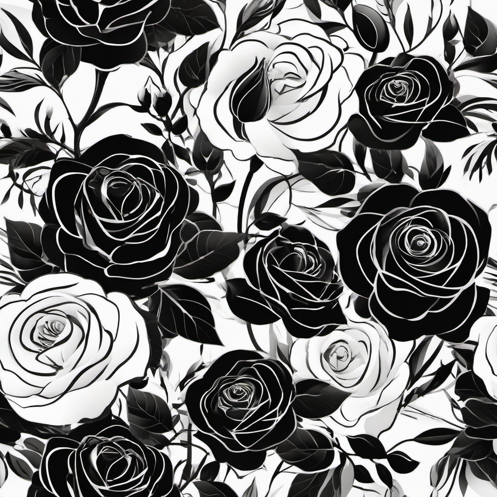 Flower Background Wallpaper - black and white rose background  