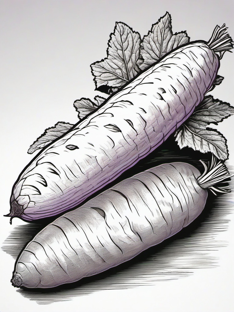 Vegetable Coloring Pages - Purple yam with rough skin  simple coloring pages