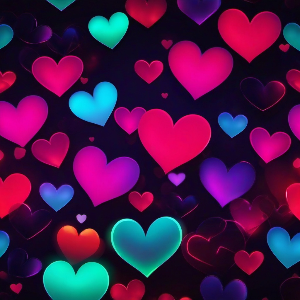 Heart Background Wallpaper - neon love heart wallpaper  