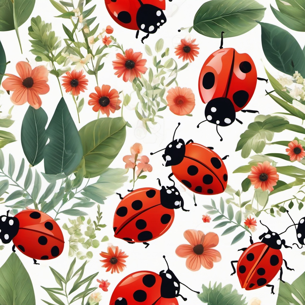 Ladybug clipart - ladybug in a nature-themed artwork  