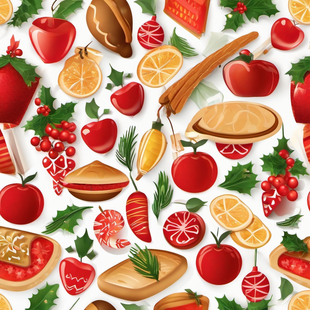 Food clipart - food with holiday decorations  