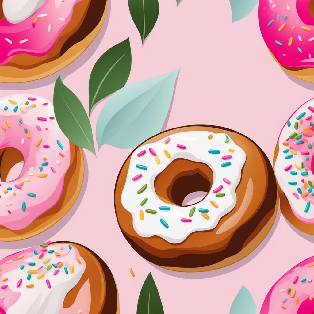 donut clipart - a delectable donut, frosted with sweet indulgence, sitting on a cozy cafe table 