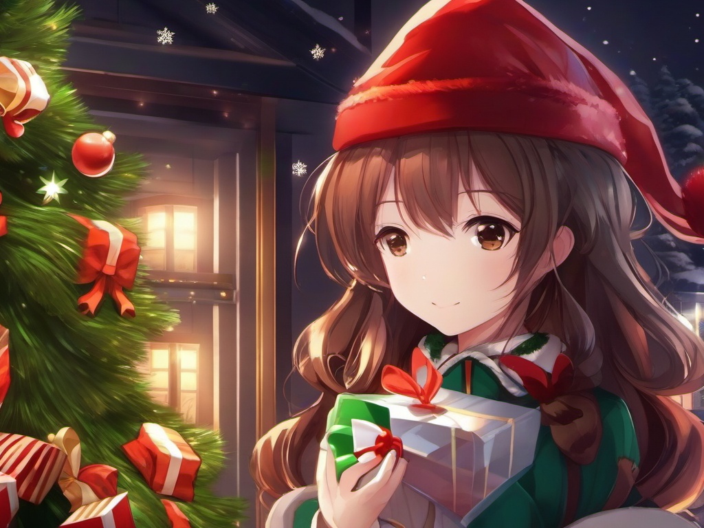 Cute Anime Christmas Wallpaper  