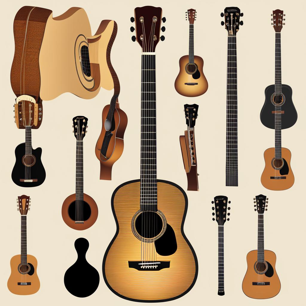 guitar clipart - a classic, acoustic guitar. 