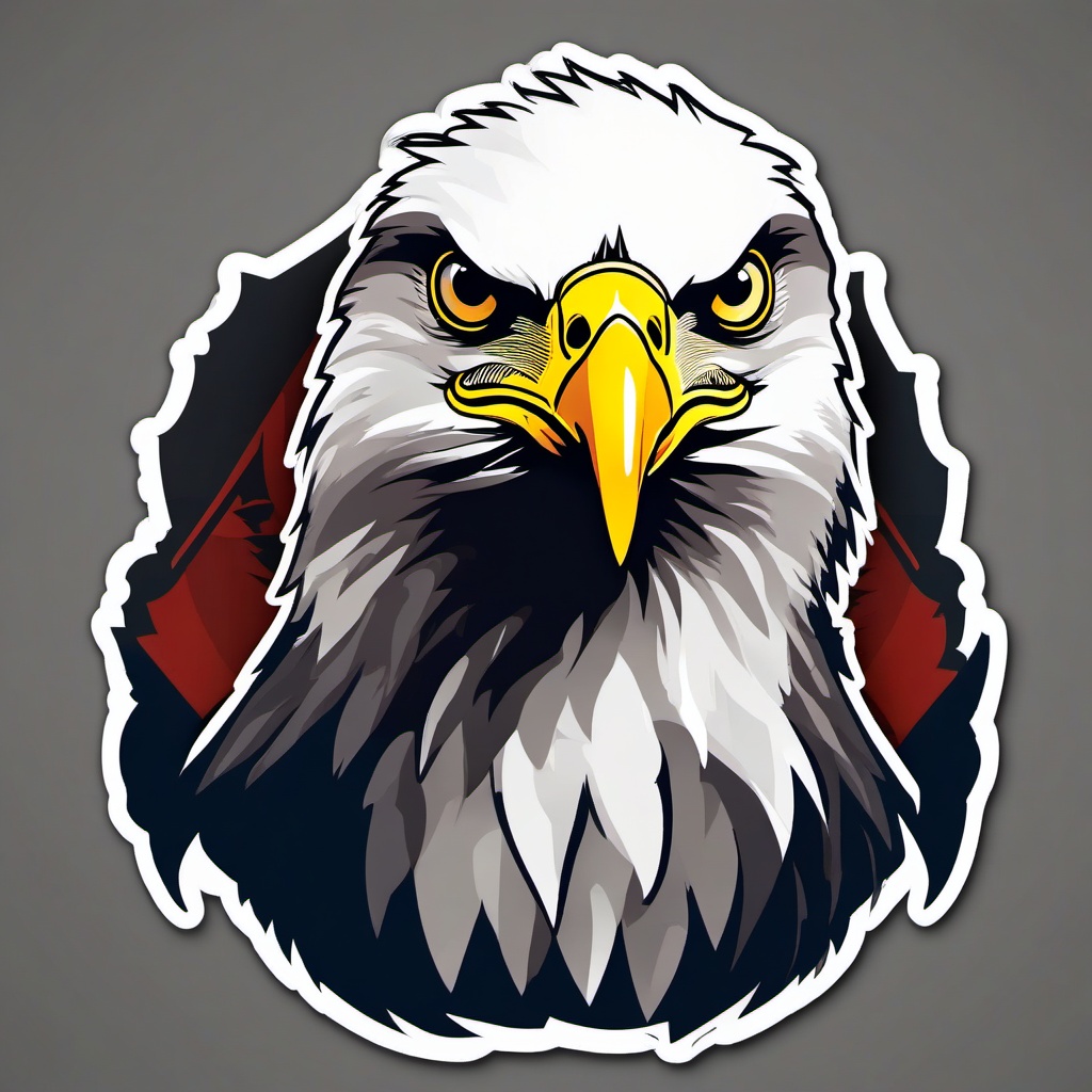 Bald Eagle sticker- Regal Raptor Majesty, , color sticker vector art