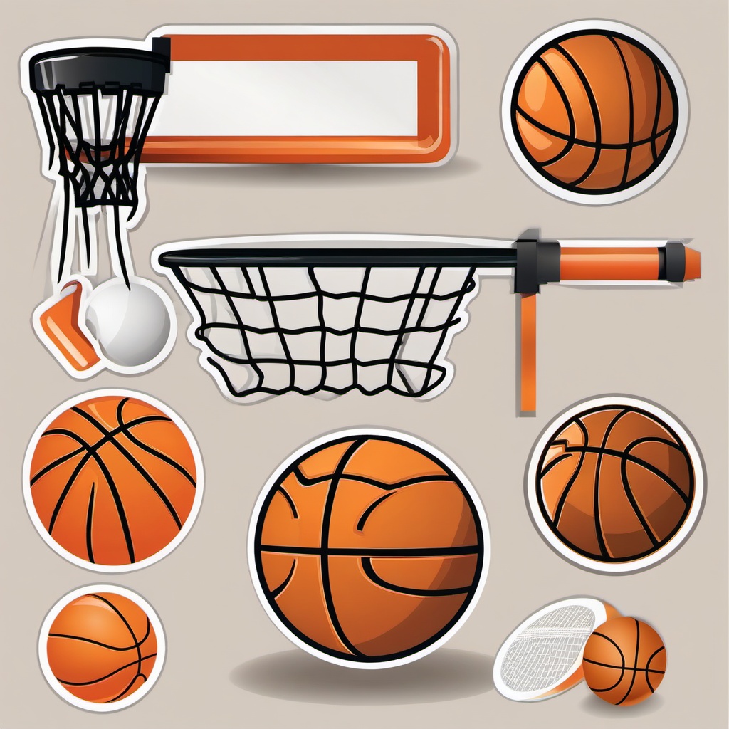 Sport clipart - basketball hoop and ball  vector clipart