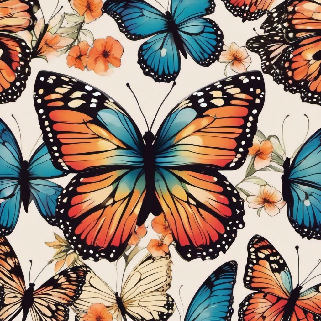 Butterfly Aesthetic Wallpaper Elegance and Whimsy of Butterfly Art wallpaper splash art, vibrant colors, intricate patterns