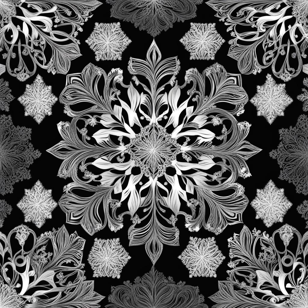 snowflake clipart - unique snowflake design with intricate details. 