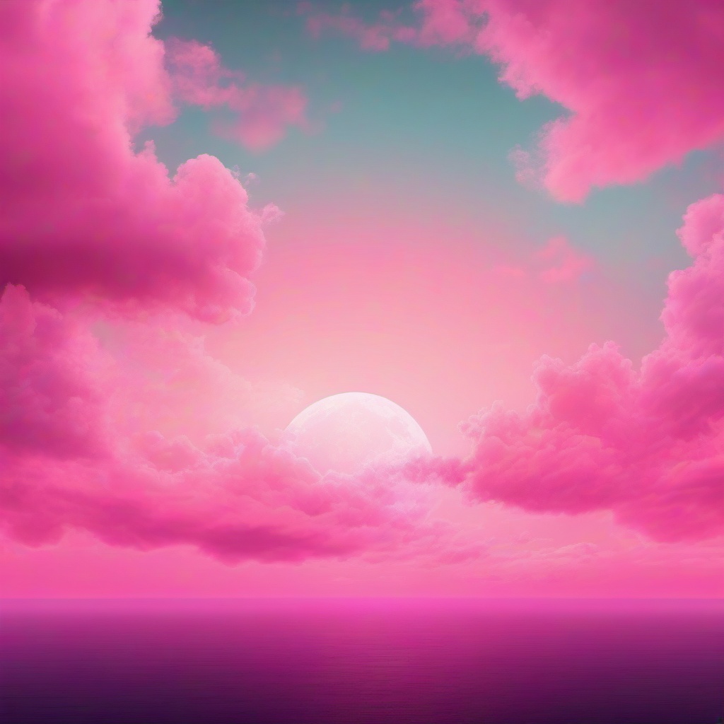 Pink Sky Background Dreamy Atmosphere with Pastel Pink Skies wallpaper splash art, vibrant colors, intricate patterns