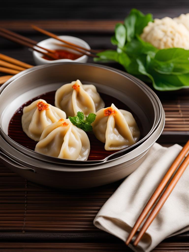 chinese dumpling delight - an array of dumplings, potstickers, and bao stuffed with flavorful fillings. 