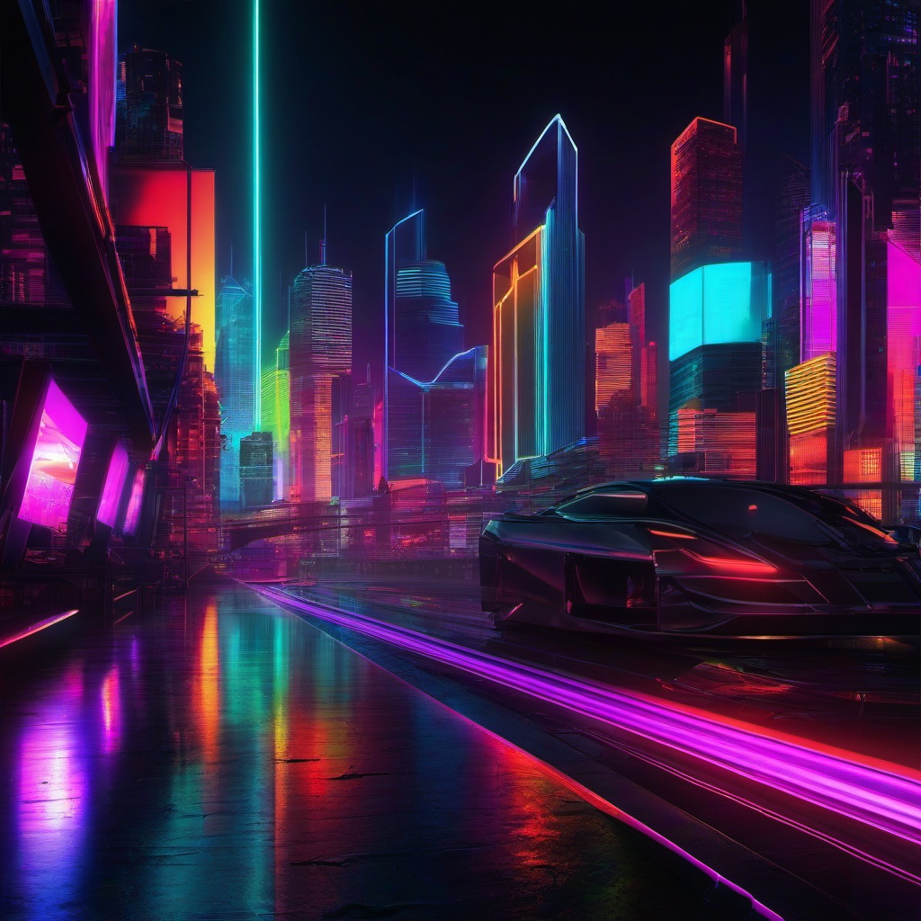 Neon Background Wallpaper - neon city background  