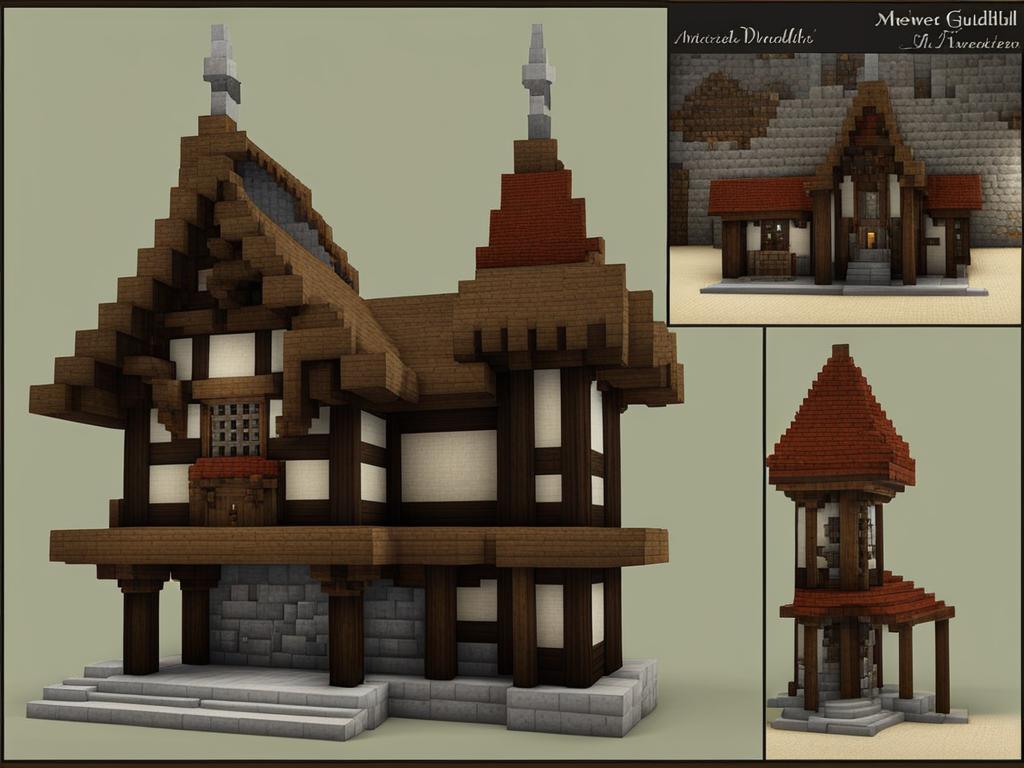 medieval guildhall where artisans hone their crafts - minecraft house design ideas minecraft block style