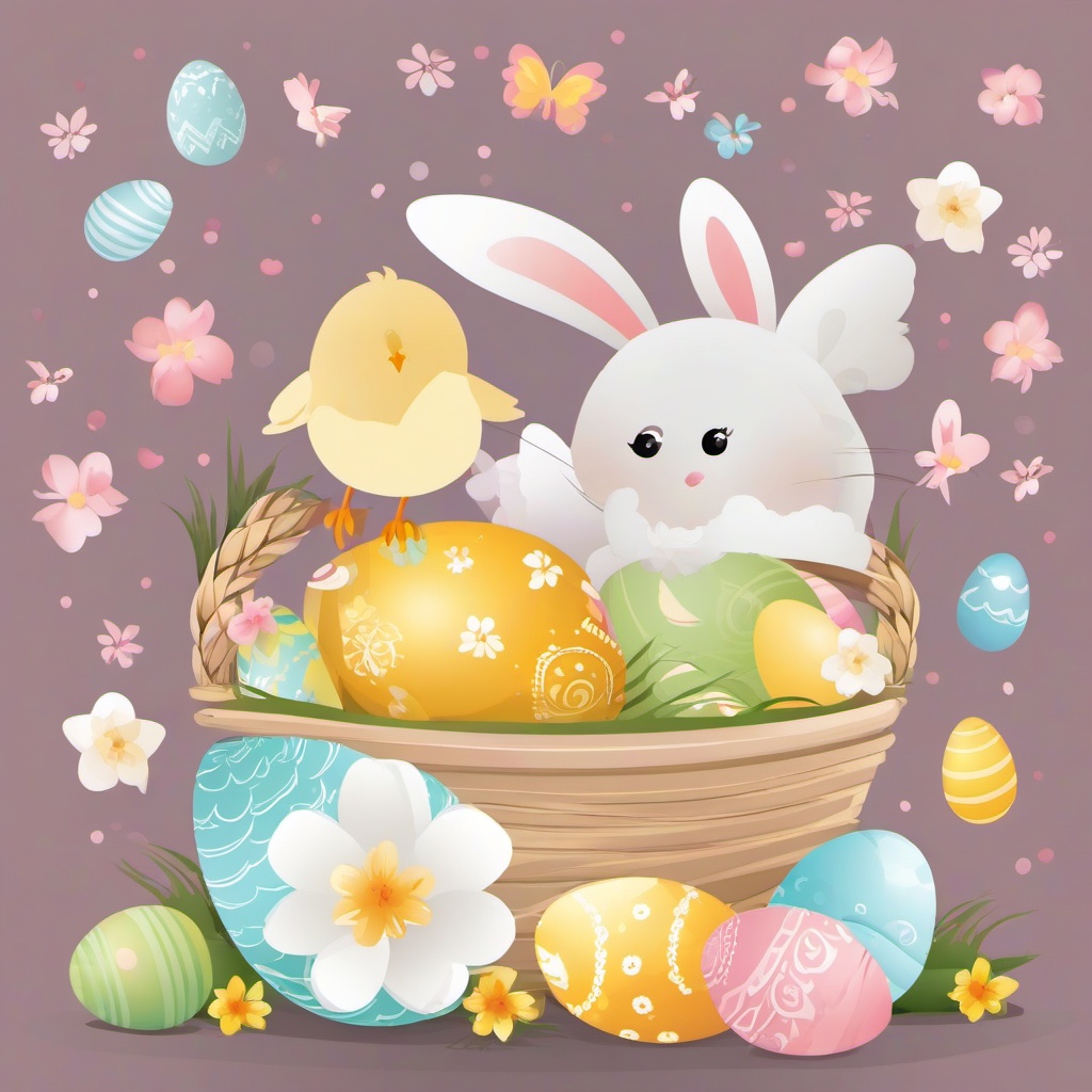 Easter clipart - Easter-themed greeting card  