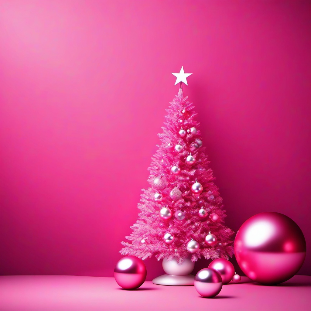 Christmas Background Wallpaper - pink christmas tree background  