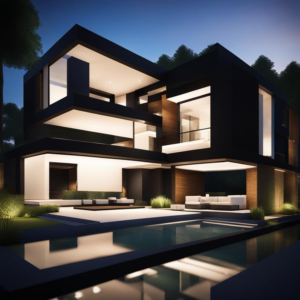 sleek modern residence with cutting-edge design - minecraft house design ideas minecraft block style