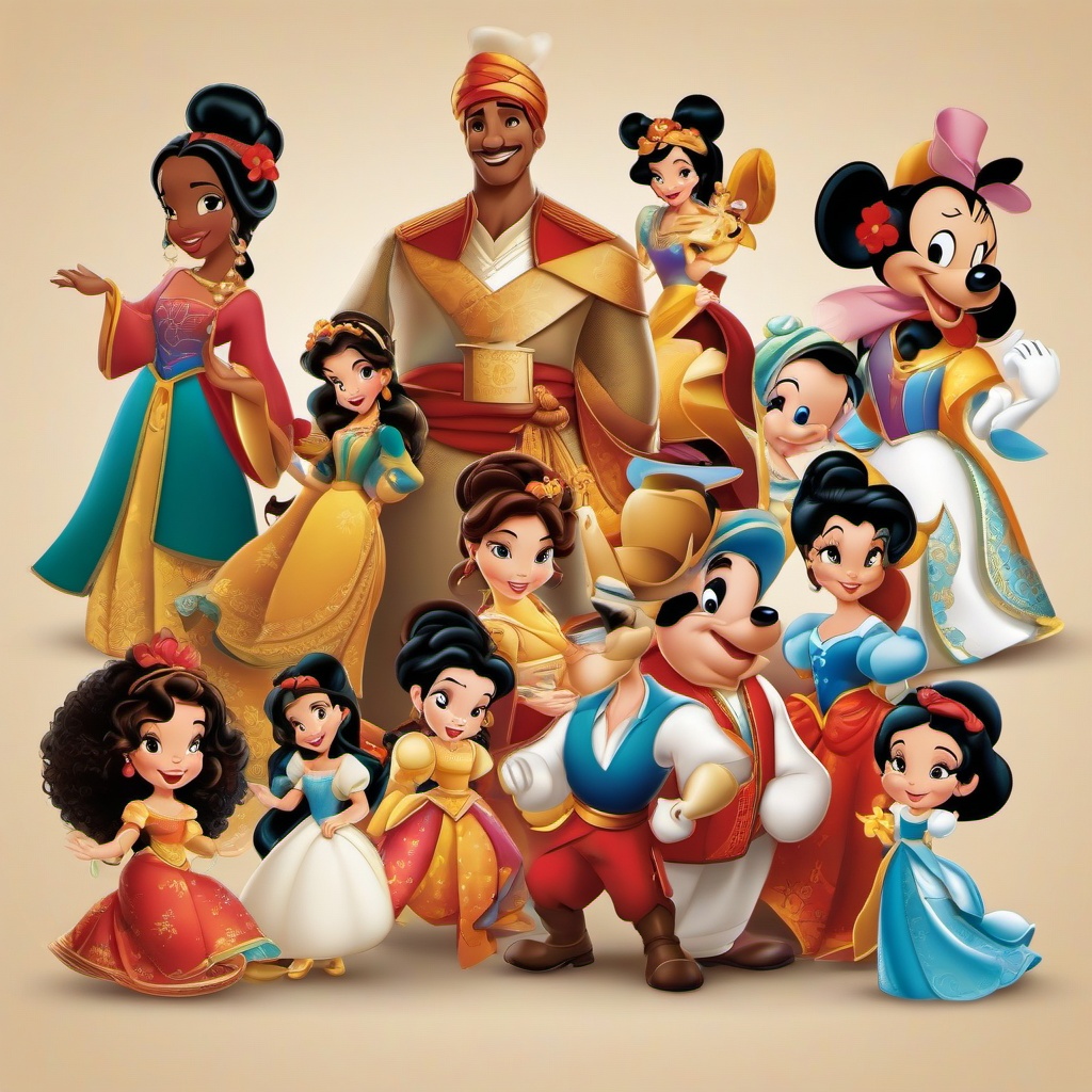 Disney clipart - Disney characters in different cultures  