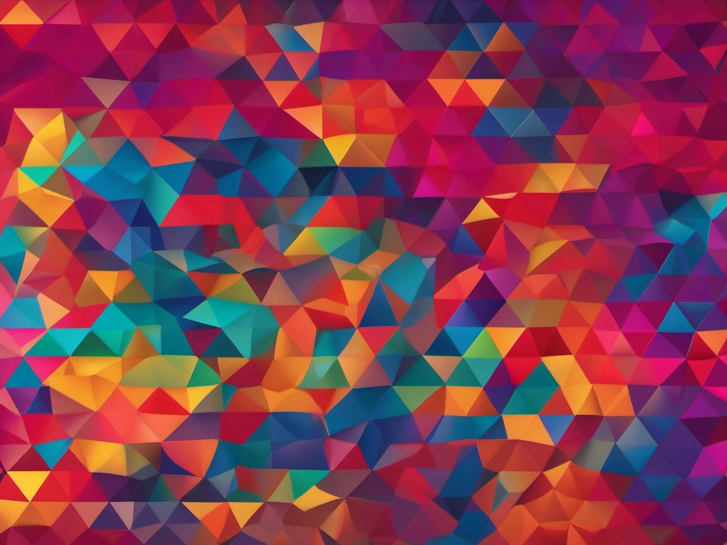 Rainbow Polygon Background  