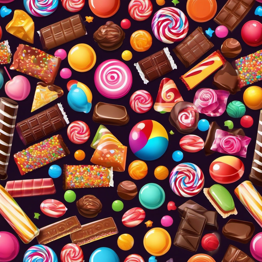 Candies clipart - candy bar with a variety of sweets  