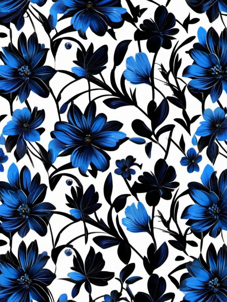 Black And Blue Flower Wallpaper  ,mobile iphone background wallpaper