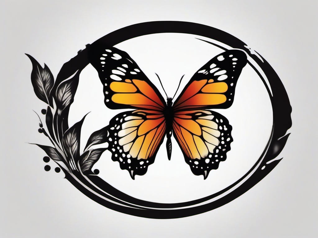 brand new eyes butterfly tattoo  simple color tattoo, minimal, white background