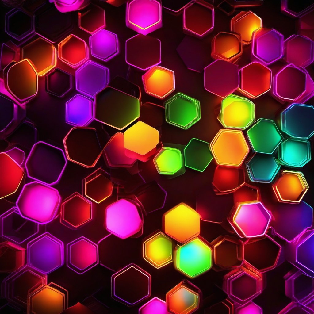 Neon Background Wallpaper - neon hexagon background  