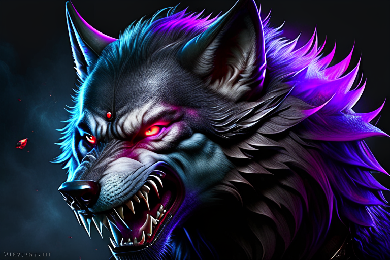 werewolf clipart - fenrir, a fearsome and transformed lycanthrope. 