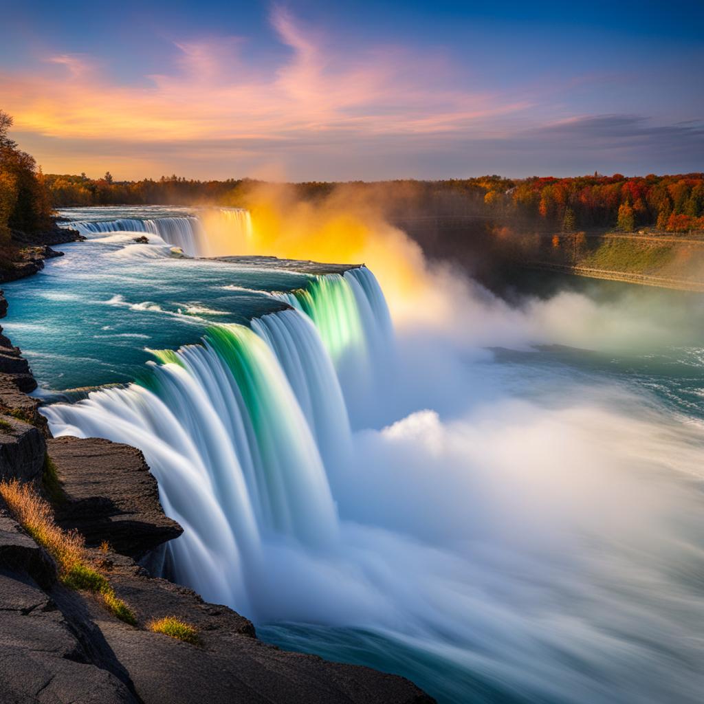 enchanted waterfalls: niagara falls as cascading crystals 