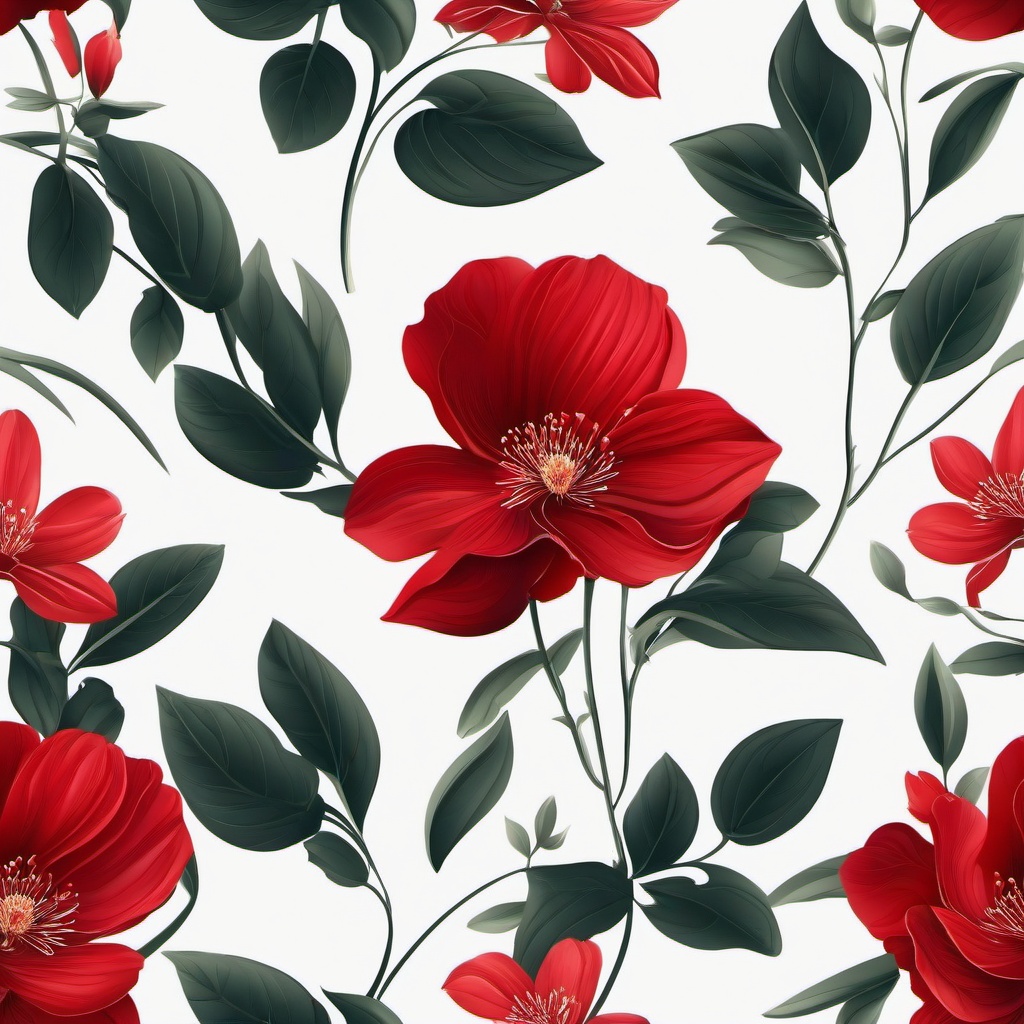 Red Background Wallpaper - red flower on white background  