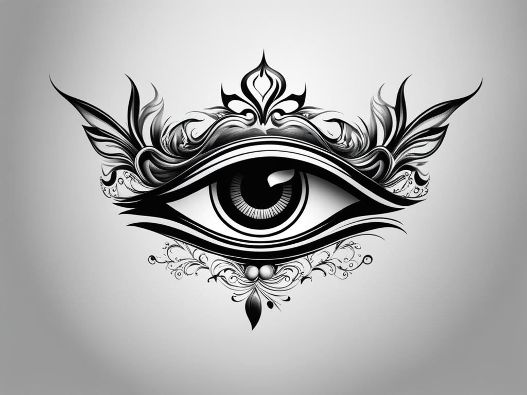 eye tattoo design black and white 