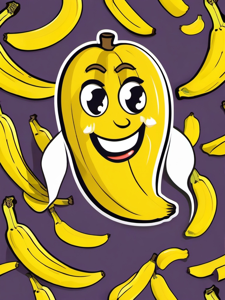 Banana clipart - banana peel with a comedic twist  