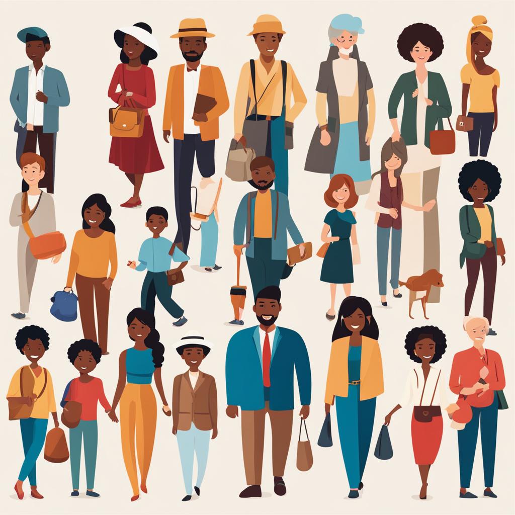 people clipart: diverse people from various walks of life. 