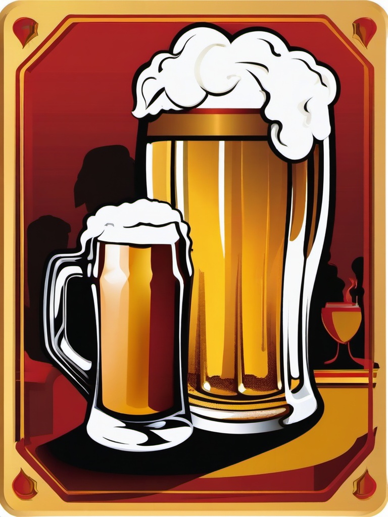 Beer clipart - beer served at a bar  vector clipart