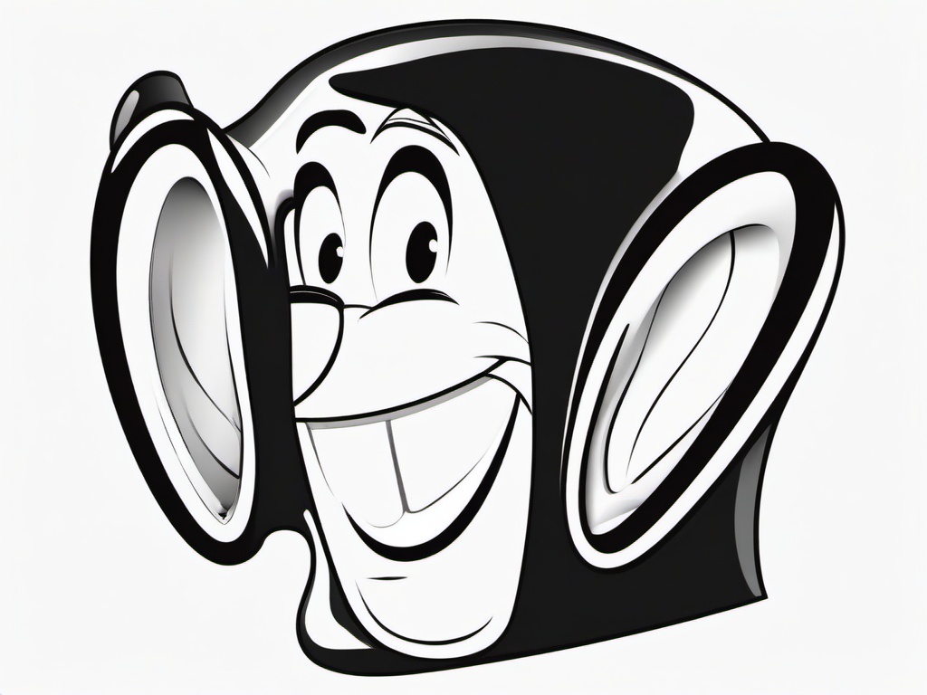 Ear clipart - cartoon ear with a smile  clipart