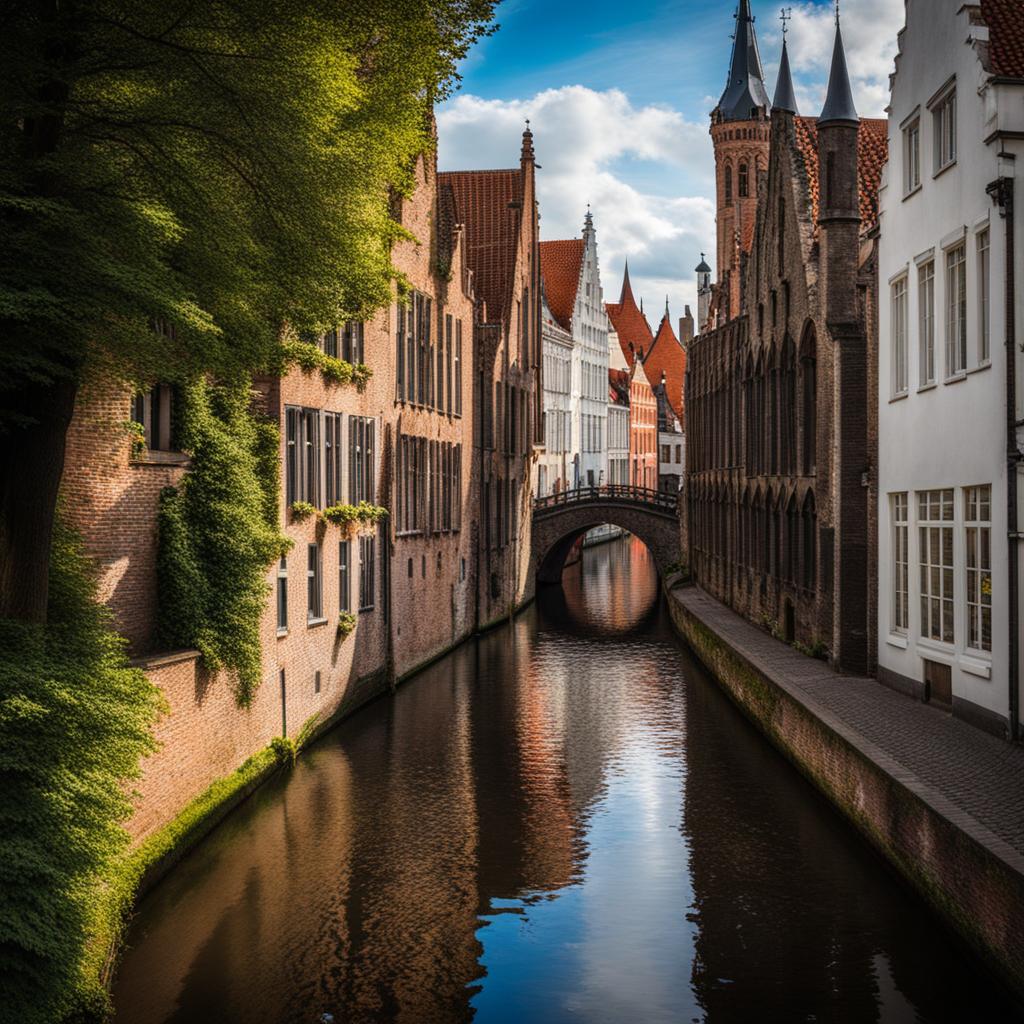 city of canals, exploring the picturesque waterways of bruges with historic architecture. 