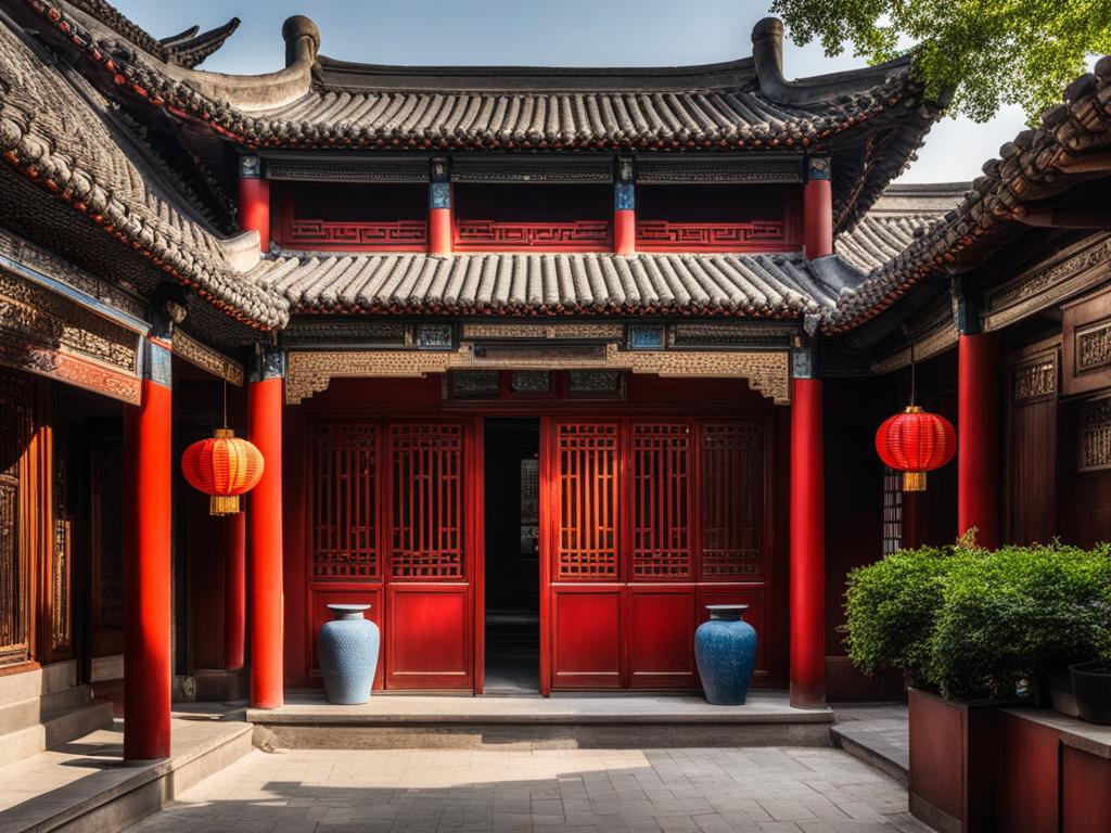 chinese hutongs, with traditional courtyard homes, preserve history in beijing, china. 