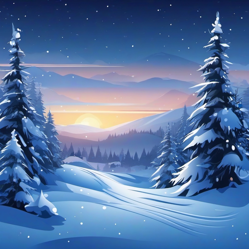 Winter background wallpaper - snowy background cartoon  