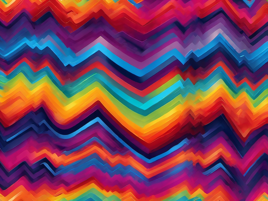 Rainbow Zig Zag Background  