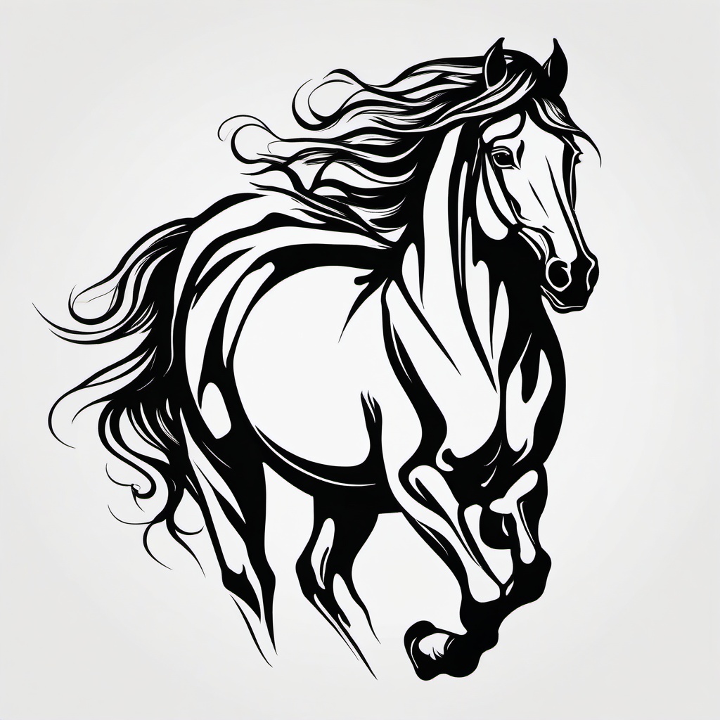 stallion tattoo meaning  simple tattoo,minimalist,white background