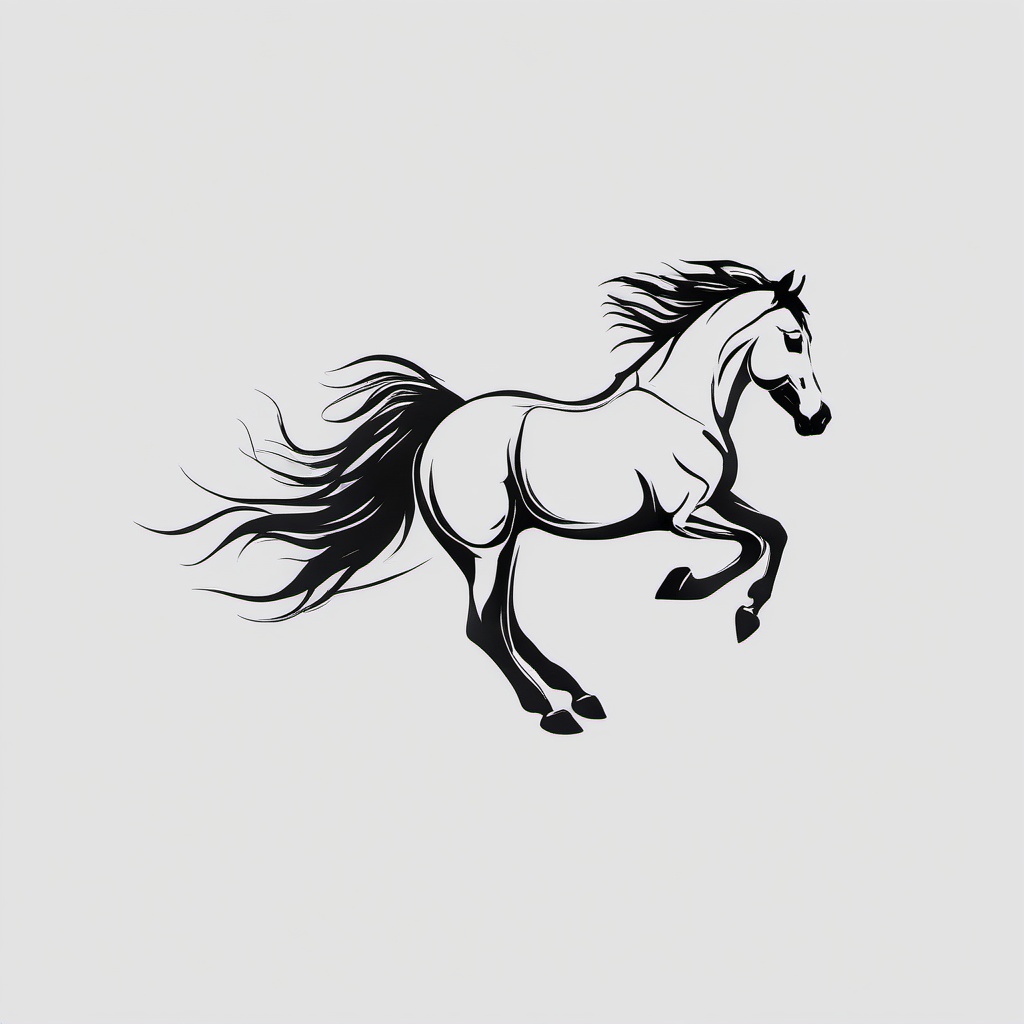 horse markings tattoo  simple tattoo,minimalist,white background