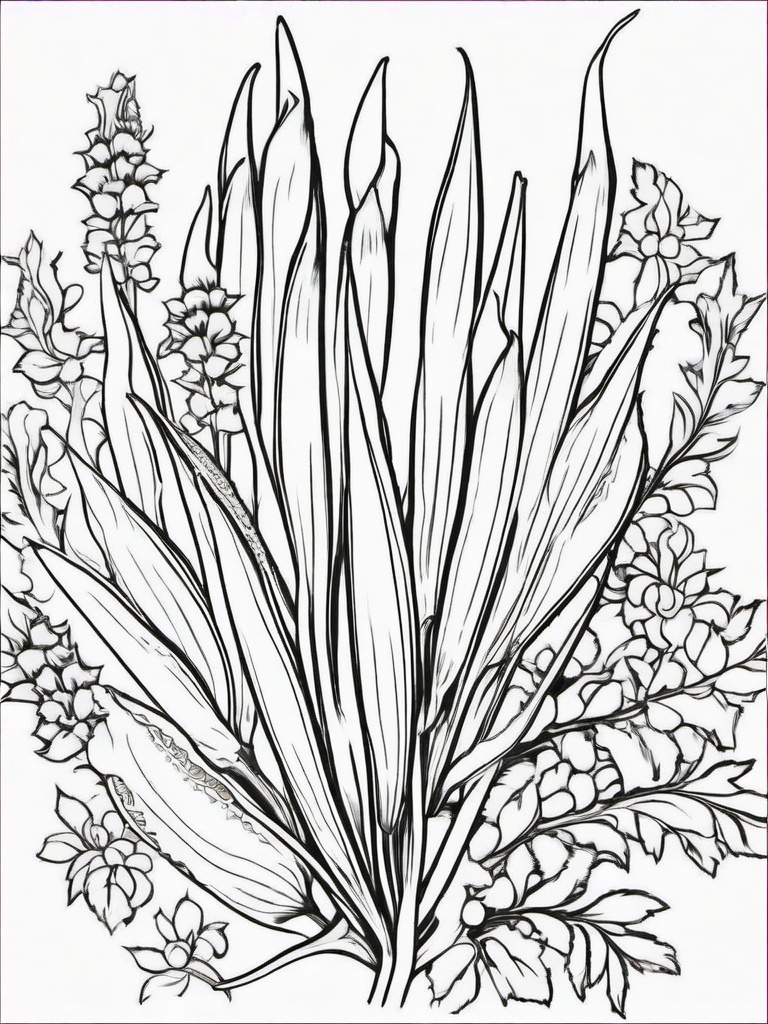 Vegetable Coloring Pages - Okra with pointed ends  simple coloring pages