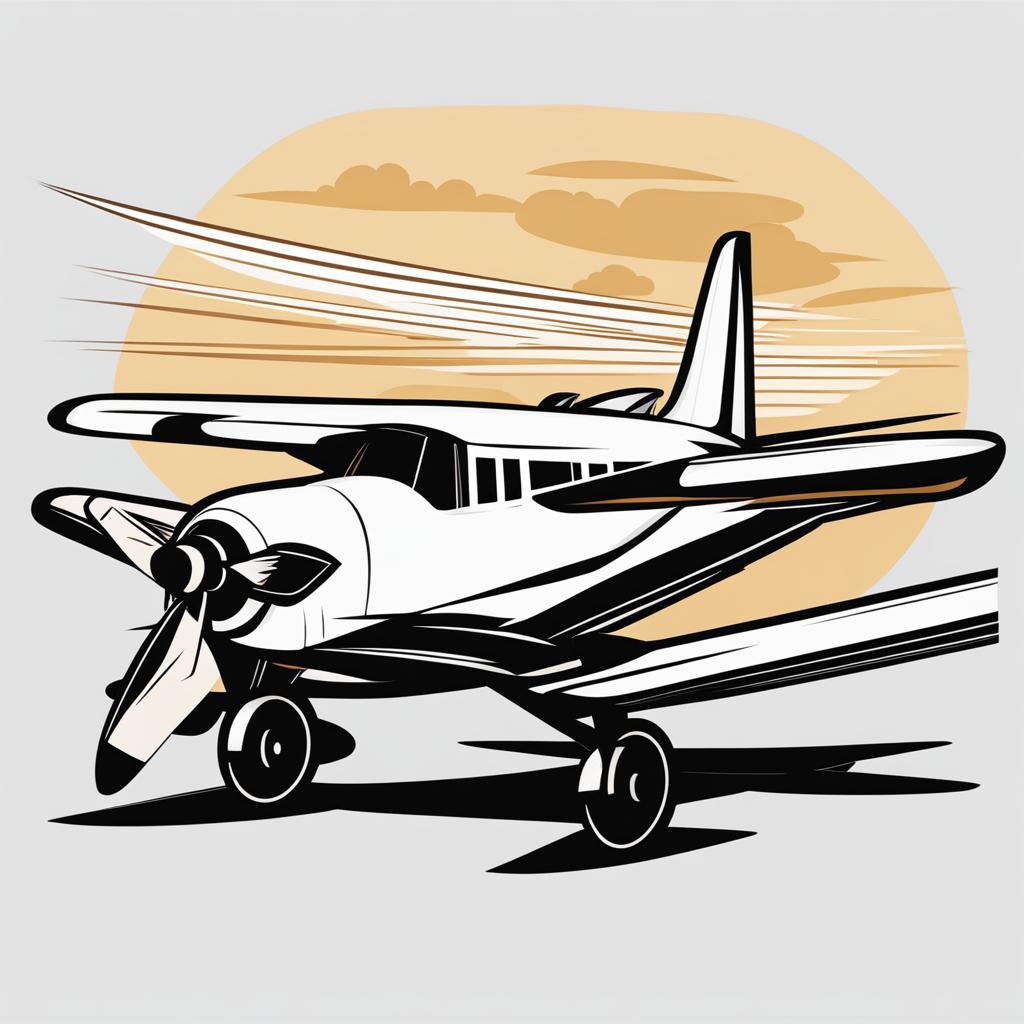 airplane clipart - a flying and aerodynamic airplane image. 