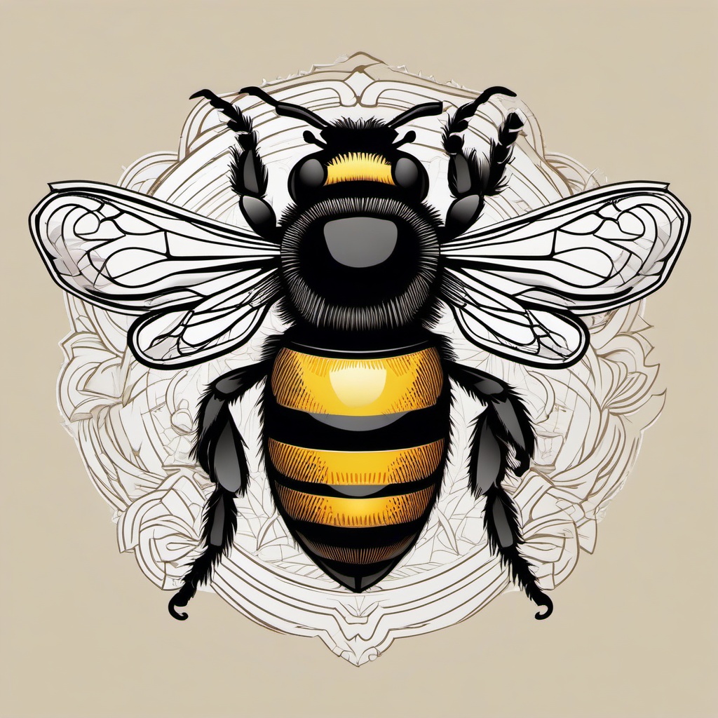 traditional bumblebee tattoo  vector tattoo design