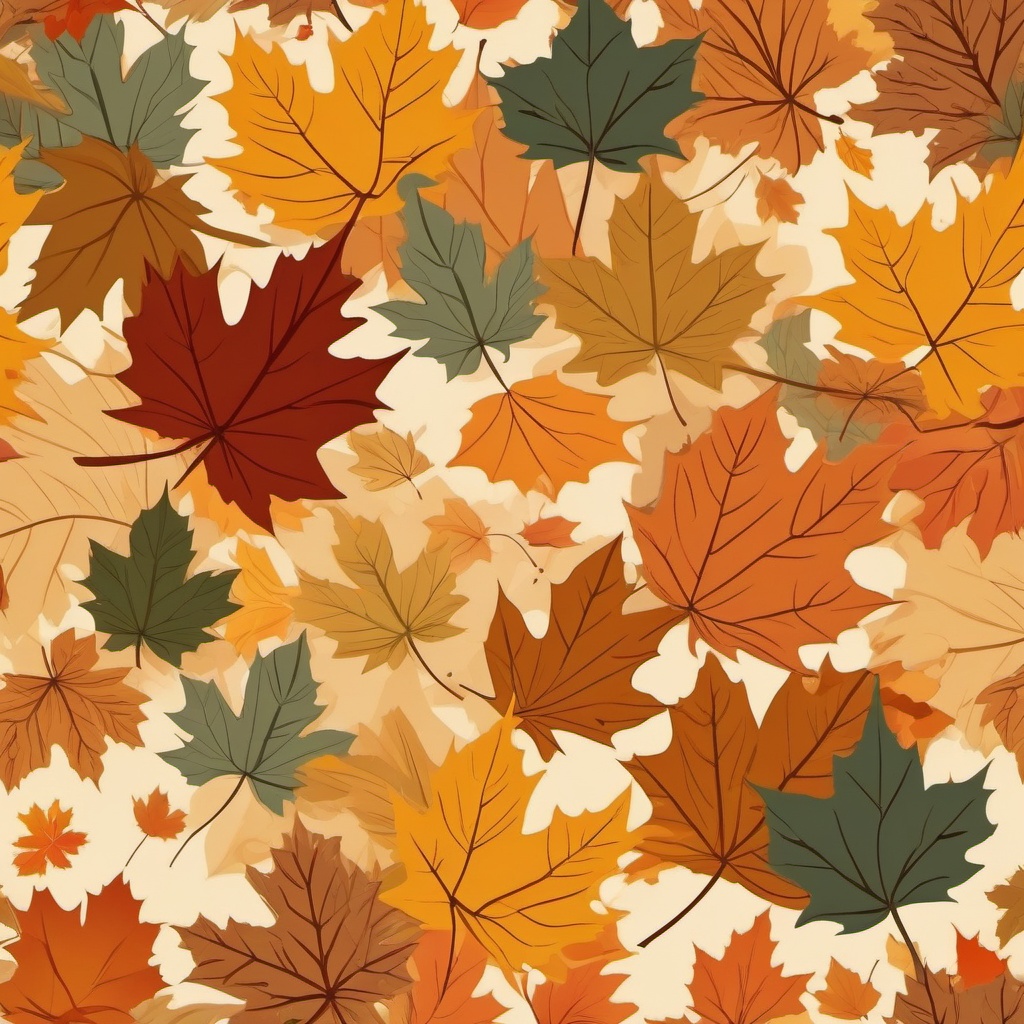 Cute Fall Wallpaper - Falling Leaves in a Maple Forest  wallpaper style, intricate details, patterns, splash art, light colors